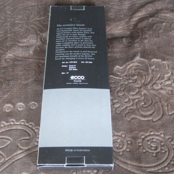 ECCO NEW IN BOX Comfort Fiber System Leather Insole size 37 - Picture 6 of 6
